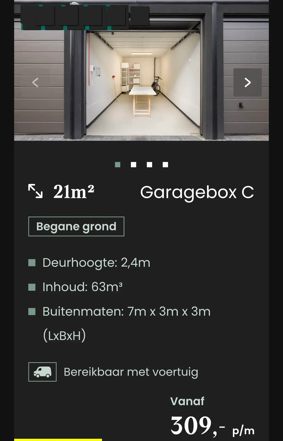 Te huur Garagebox 21m² , Almere